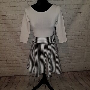 NWT Guess SMALL B&W stripe dress, $138